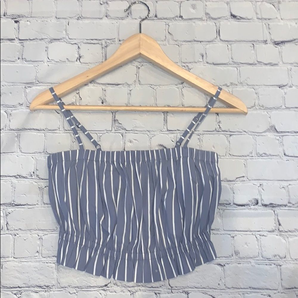 🦋 Urban Outfitters: Kimchi Blue Blue and White Crop Top - Size XS